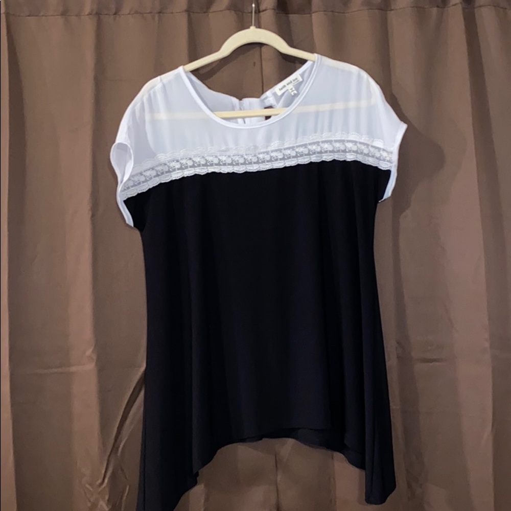Black and white dress shirt